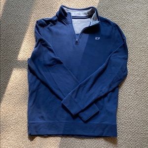 Long sleeve half zip cotton sweater shirt